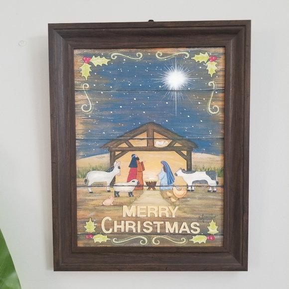 12x16 Nativity Scean Framed Pic